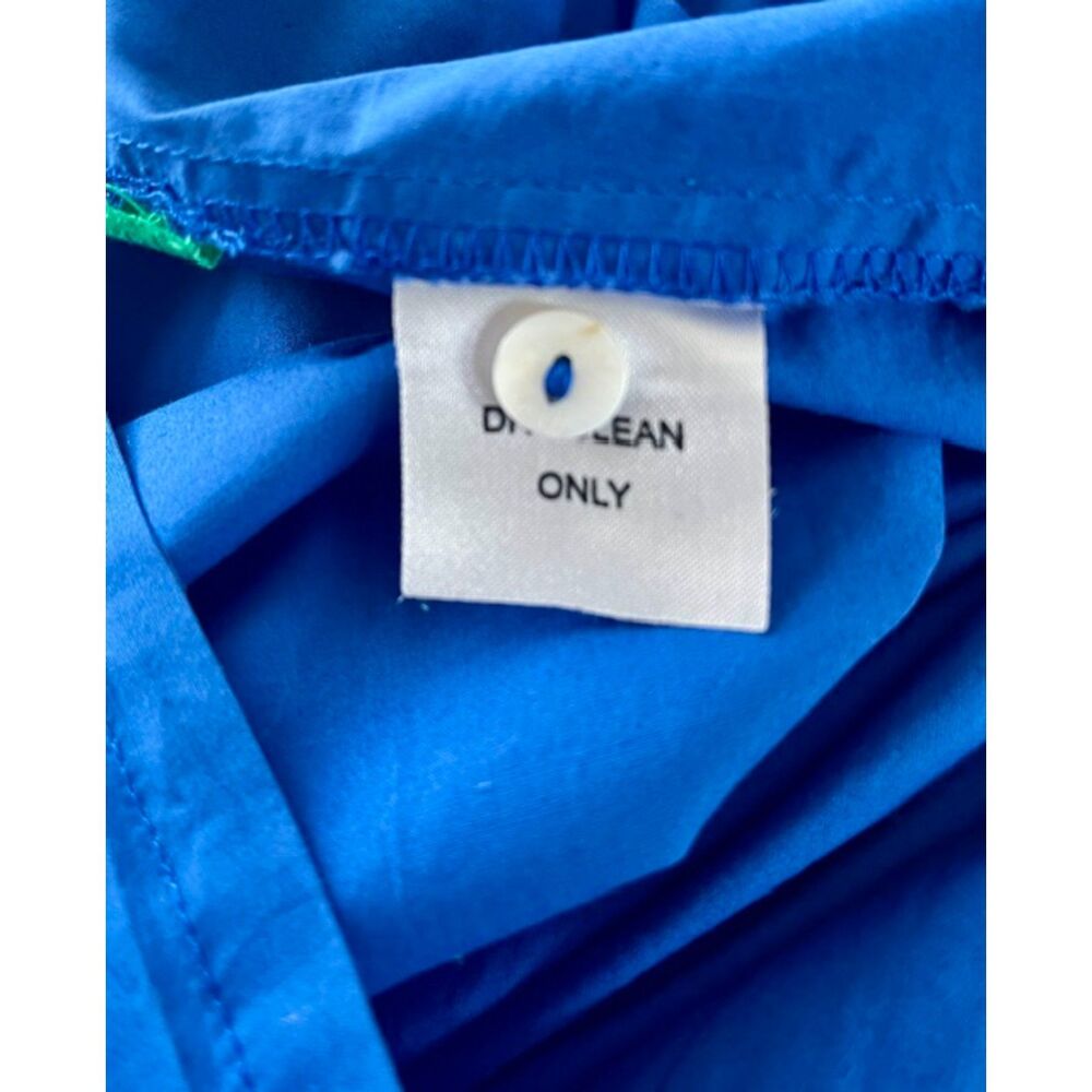 SZ L MILLE Vanessa Top w Button Front and Ruffle Accents in AZUR Color - Picture 7 of 8